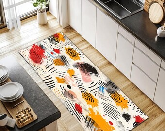 Eingangsbereich-Läufer, Kunstteppich, Teppich mit türkischem Muster, Teppich mit einzigartigem Design, Luxus-Läufer, rutschfester Teppich für den Innenbereich, Einzugsteppich, RB-48