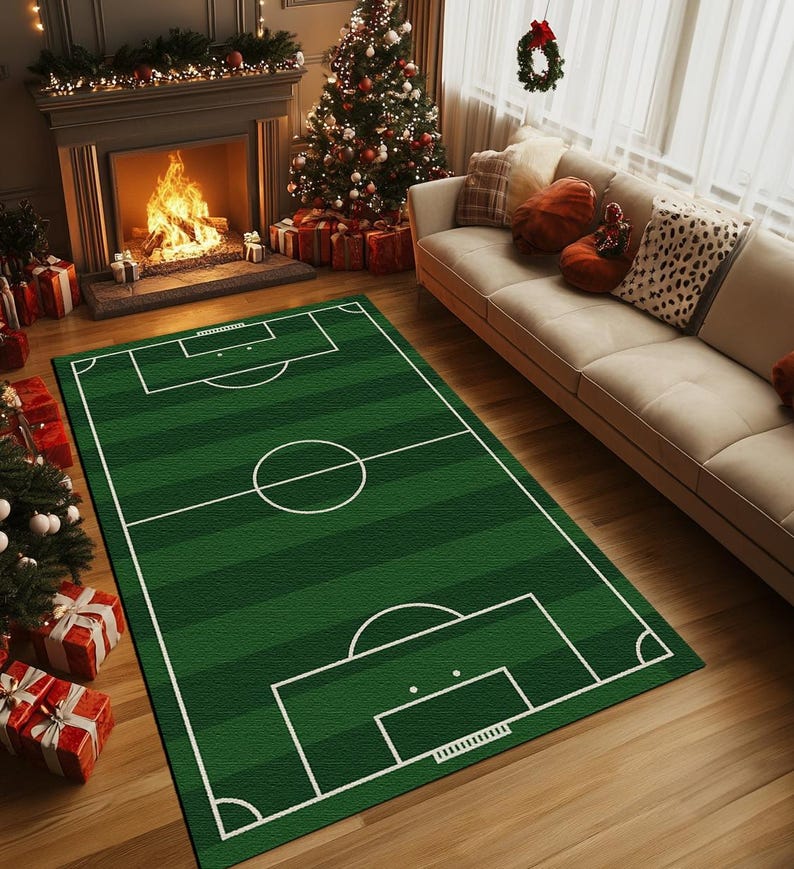 Balcony rug, Special event rug, Soccer field rug, Birthday gift rug, Contemporary rug, Stain resistant rug, Synthetic back rug, RB-1547