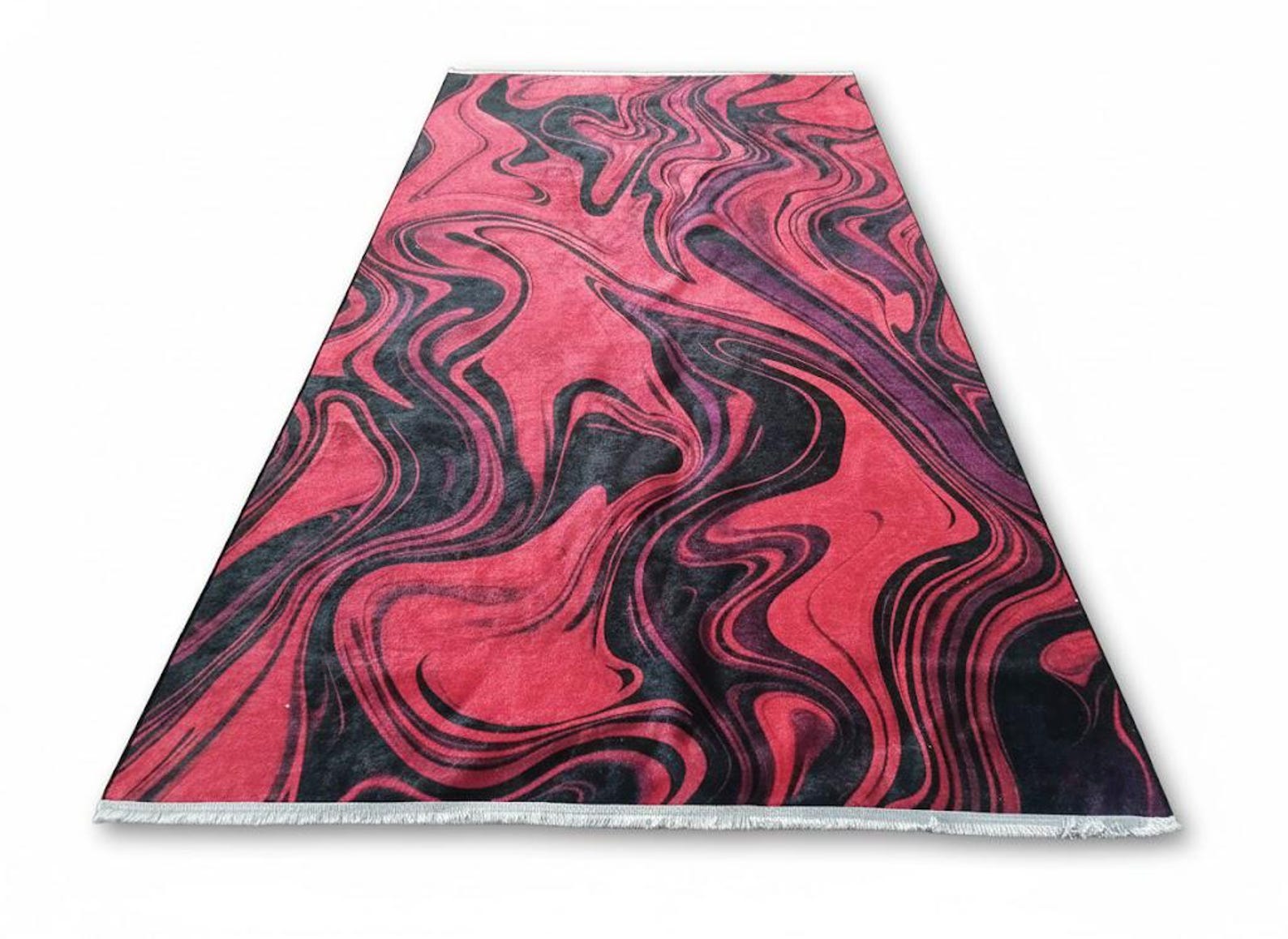 Red Saloon Rug, Fireside Rug, Artsy Design Rug, High Traffic Area Rug ...