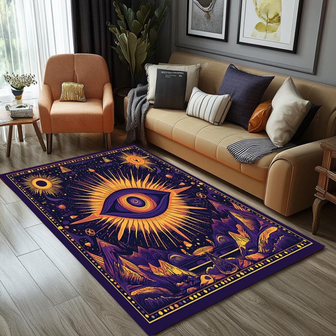 アイフィギュアラグ、プリントラグ、クールなエリアラグ、モダンな