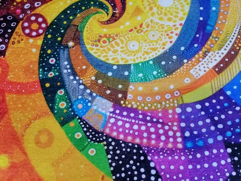 Vibrant runner rug, Abstract rug, Multicolor rug, Kitchen runner rug, Bedside rug, Eclectic rug, Washable rug, Non slip runner rug, RB-495