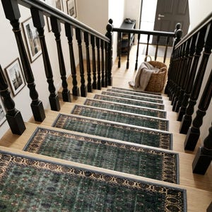 Classic style rug, Soft textured mat, Durable stair mat, Utility plant mat, Modern step pads, Washable treads, Nomadic runner rug, RB-1907