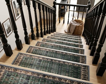 Classic style rug, Soft textured mat, Durable stair mat, Utility plant mat, Modern step pads, Washable treads, Nomadic runner rug, RB-1907