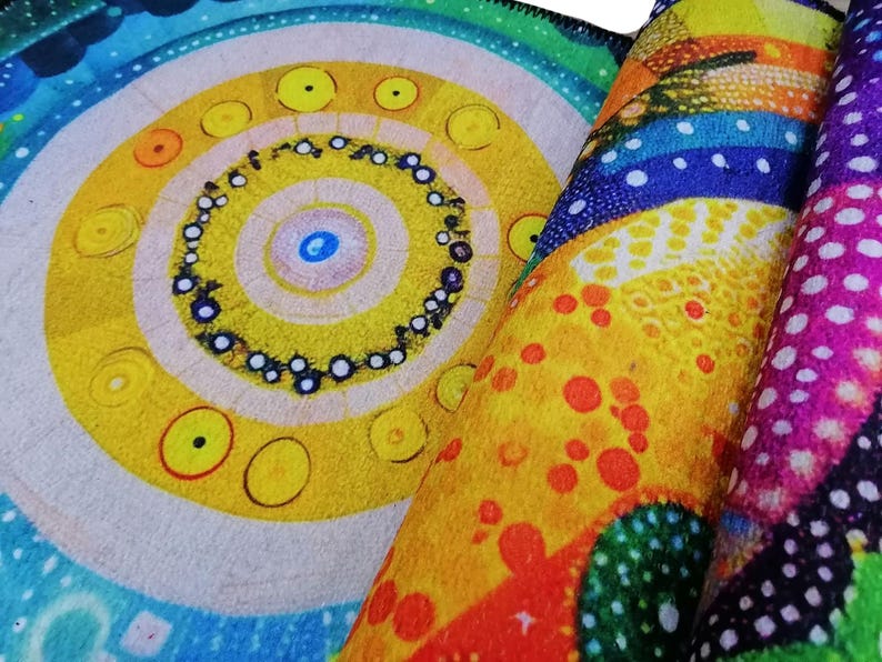 Vibrant runner rug, Abstract rug, Multicolor rug, Kitchen runner rug, Bedside rug, Eclectic rug, Washable rug, Non slip runner rug, RB-495