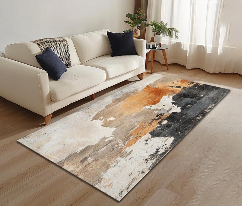 High traffic area rug, Elegant runner rug, Premium art rug, Non slip backside rug, Easy to clean rug, Abstract rug, Housewarming rug, RB-764