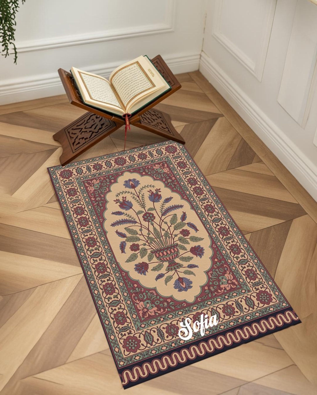 Plush Memory Foam Prayer Rug for Comfort, Customized Couple Names ...
