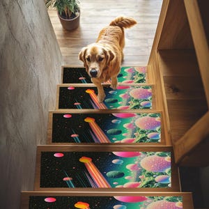 Stair treads rug, Anti slip stair mat, Utility step rug, Colorful home decoration, Modern stair treads, Long lasting step mat, RB-353