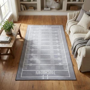 Alfombra gris, alfombra para campo de fútbol, alfombra para decoración de interiores, alfombra de regalo única, alfombra de moda, alfombra acogedora, alfombra para sala de TV, alfombra fácil de limpiar, RB-1565