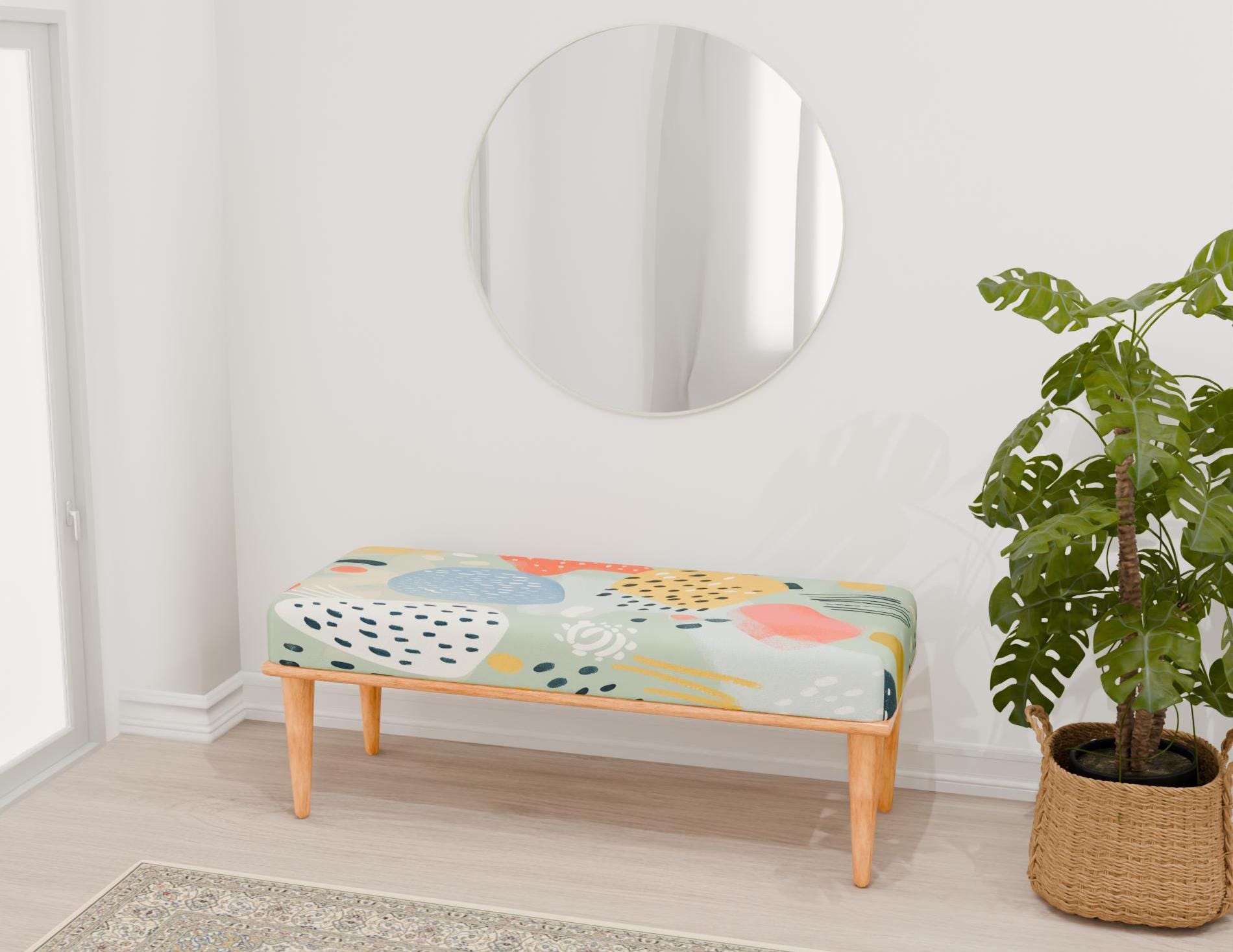Pastel color bench, Ottoman mid table, Designer bench, Office supply bench, Make up bench, Modern decoration, Premium bench, RB bench 57
