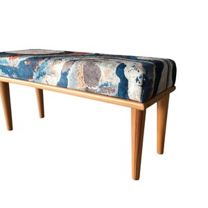 Unique design bench, Small rustic bench, Bohemian bench, Modern shoe bench, Hand crafted ottoman, Retro bench, Kitchen bench, RB bench 727