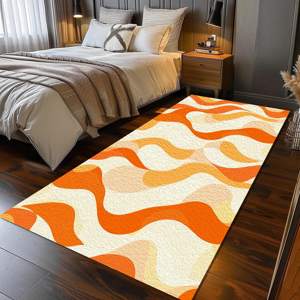 Simple Design Rug, Orange Color Rug, Custom Size Rug, Large Rug ...
