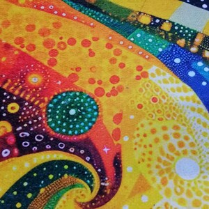 Vibrant runner rug, Abstract rug, Multicolor rug, Kitchen runner rug, Bedside rug, Eclectic rug, Washable rug, Non slip runner rug, RB-495