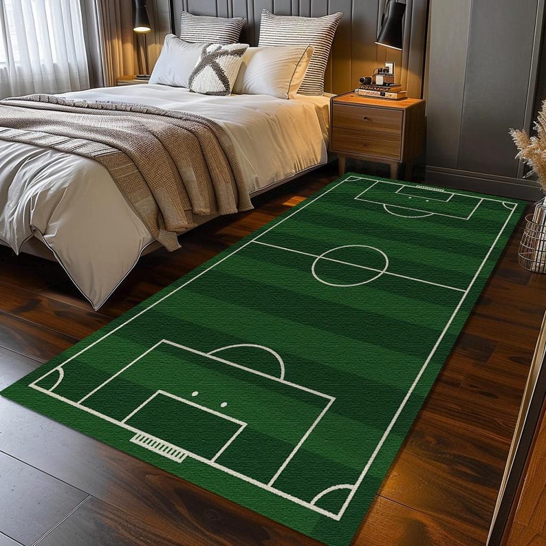Balcony rug, Special event rug, Soccer field rug, Birthday gift rug, Contemporary rug, Stain resistant rug, Synthetic back rug, RB-1547