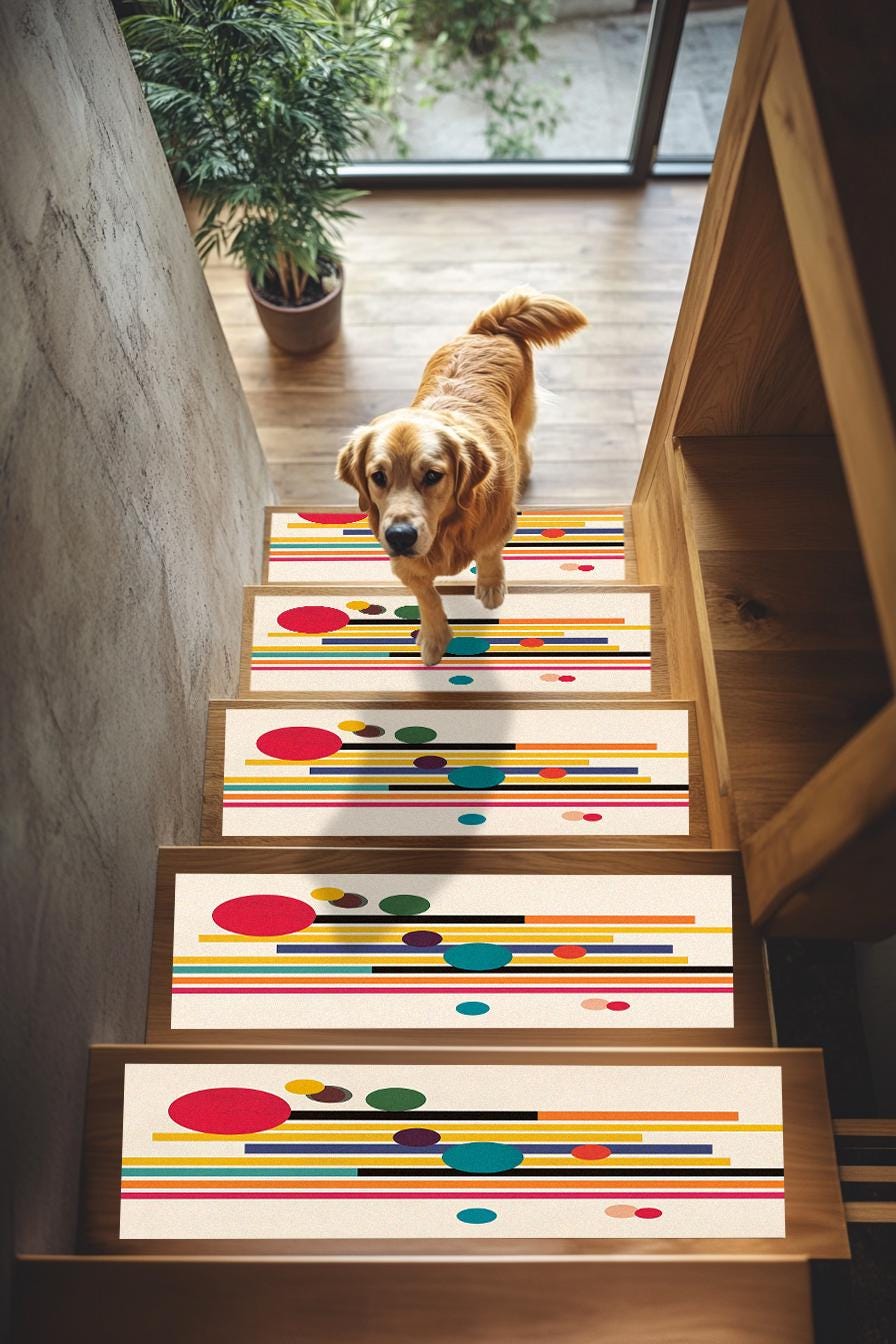 Tapis d'escalier confortable, Bel escalier, Tapis d'escalier de luxe, Revêtement de marche de ferme, Marches d'escalier antidérapantes, Tapis de march