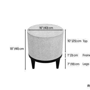 Vibrant color pouf, Upholstered footrest, Frontdoor bench, Artistic furniture, Modern home stool, Designer footstool, Luxury round seat
