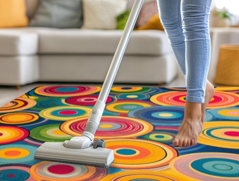 Colorful Area Rug, Modern Design Rug, Soft Textured Rug, Multicolor ...
