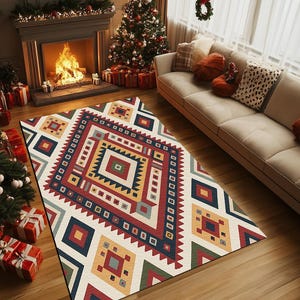 Ethnic design rug, Timeless rug, Chic area rug, Washable runner rug, Indoor rug, Non slip rug, Turkish printed rug, Thin rug, RB-1644