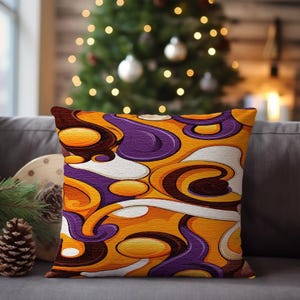 Orange pillow cover, Designer pillow, Teddy pillow cover, Custom size pillow, Engagement gift, Interior pillow, Sofa cushion, RB-185