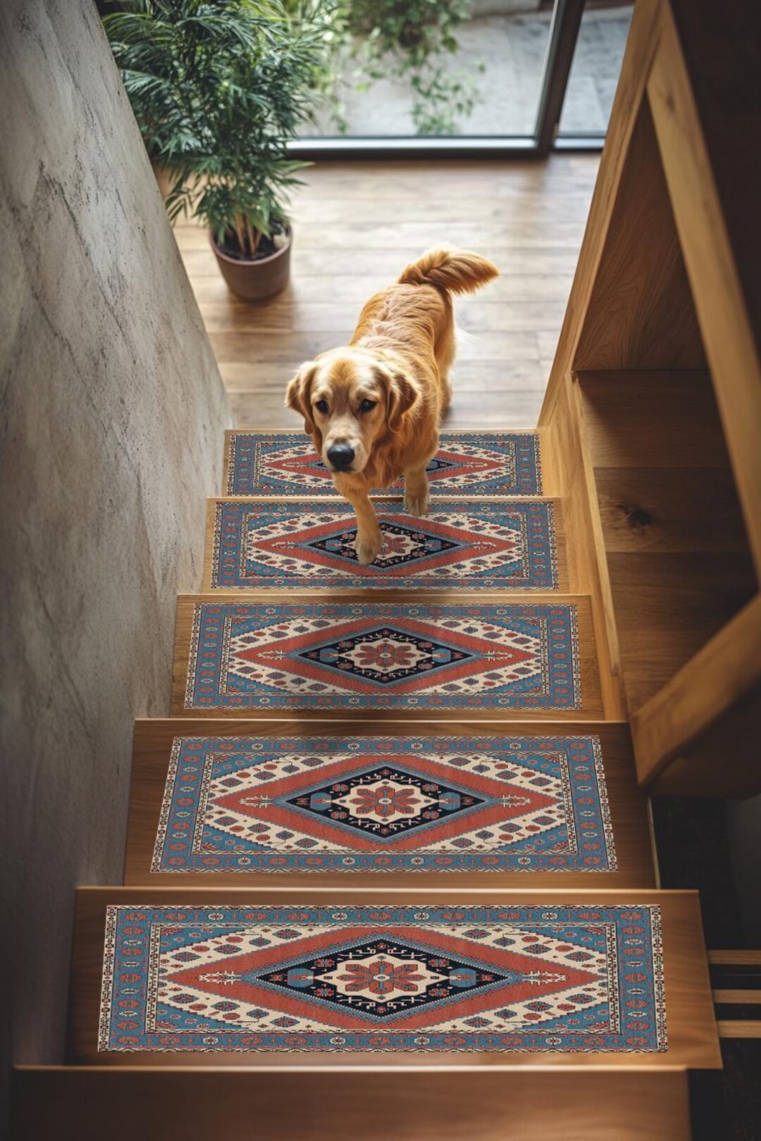 Cozy Step Rug, Ethnic Pattern Mat, Artwork Tread Mat, Stylish Floor ...