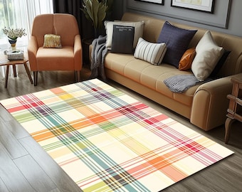 Geometric printed rug, Washable rug, Low pile rug, Striped rug, Patio rug, Living room rug, Bohemian rug, Bath rug, Anti slip rug, RB-1473