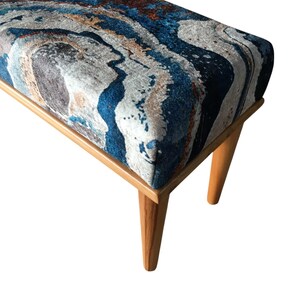 Unique design bench, Small rustic bench, Bohemian bench, Modern shoe bench, Hand crafted ottoman, Retro bench, Kitchen bench, RB bench 727