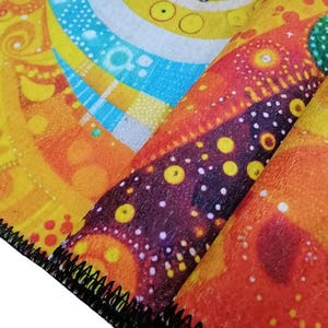 Vibrant runner rug, Abstract rug, Multicolor rug, Kitchen runner rug, Bedside rug, Eclectic rug, Washable rug, Non slip runner rug, RB-495