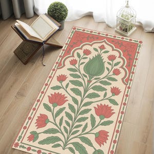 Foldable Prayer Rug, Washable Prayer Rug, Premium Colleciton Prayer Rug, Luxury Thick Prayer Mat Rug, Islamic Prayer rug, Gift Rug, RB-2057