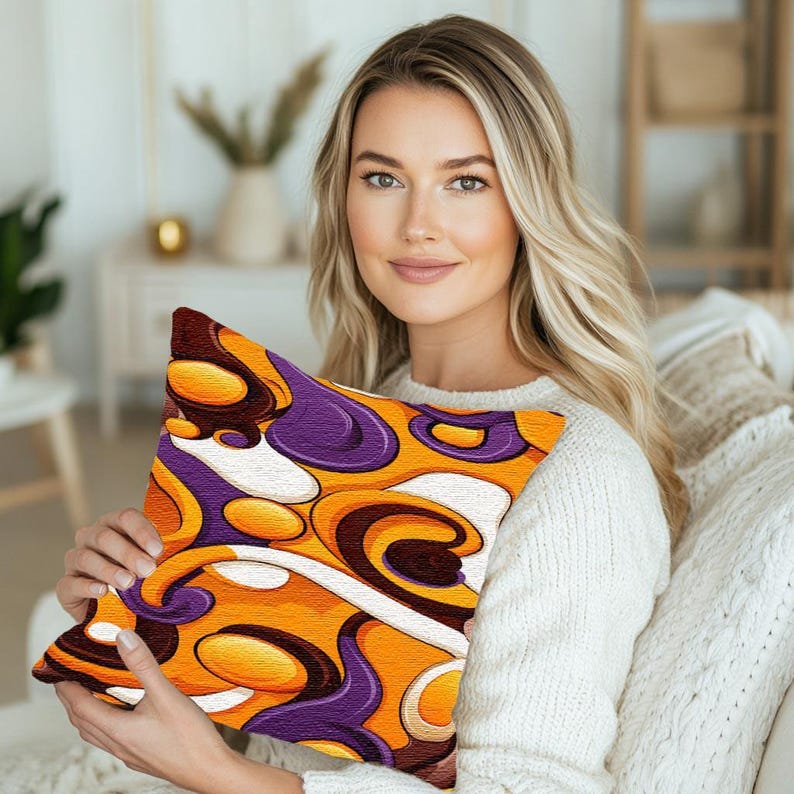 Orange pillow cover, Designer pillow, Teddy pillow cover, Custom size pillow, Engagement gift, Interior pillow, Sofa cushion, RB-185