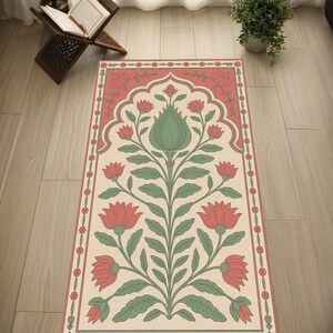 Foldable Prayer Rug, Washable Prayer Rug, Premium Colleciton Prayer Rug, Luxury Thick Prayer Mat Rug, Islamic Prayer rug, Gift Rug, RB-2057
