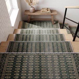 Tappetino verde smeraldo, design unico, tappetino resistente per gradini, sottovaso per piccole piante, tappetino copriscala, tappeto da interni, tappetino funzionale per animali domestici, RB-1898