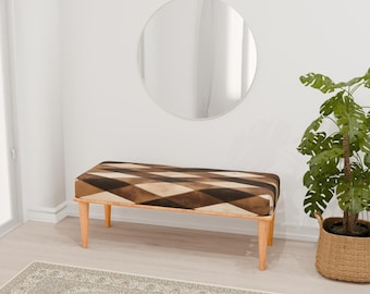 Elegant bench, Modern decoration bench, Rustic bench, Footstool bench, Coffee table bench, Bedroom bench, Ottoman bench, RB bench S-07