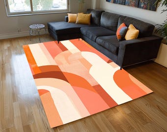 Rutschfester Teppich, farbenfroher Teppich, eleganter Läuferteppich, stylischer Läuferteppich, moderner Teppich mit Muster, Landhausteppich, RB-204