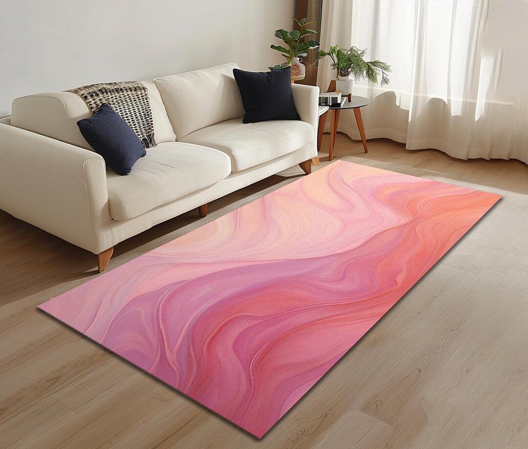 Blush Pink Rug, Lovely Home Decoration, Modern Style Rug, Bohemian ...