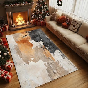 High traffic area rug, Elegant runner rug, Premium art rug, Non slip backside rug, Easy to clean rug, Abstract rug, Housewarming rug, RB-764