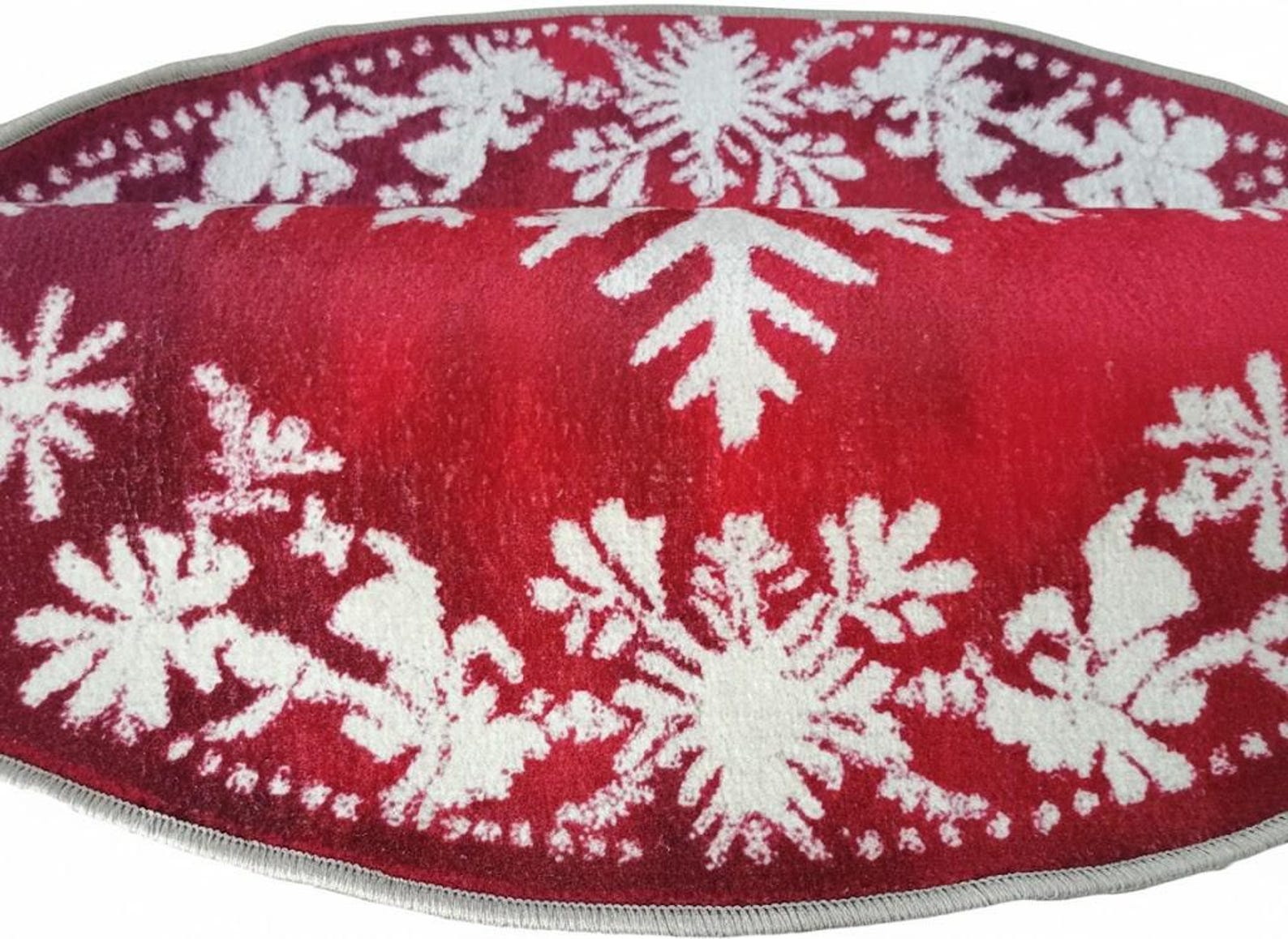 Snowflake Pattern Rug, Round Rug, Door Mat Rug, Turkish Print Rug ...