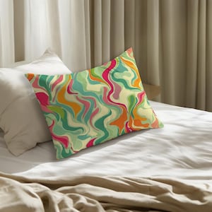 Pistachio green pillow, Abstract pillow cover, Sofa cushion case, Both side pattern, Armchair pillow, Custom sizes pillow, Home decor, RB-59