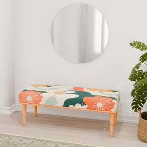 Panchina botanica, Arredamento rustico, Panchina imbottita, Set di panchine da finestra, Panchina da giardino, Panchina pouf lunga, Panchina glamour, Pouf accogliente, Panchina RB 803