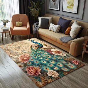 Nature-Inspired Rug, Contemporary Rug, Custom Made Printed Rug, Sustainable Rug, Chenille Textured Rug, Easy To Care Rug, Chic Rug, RB-1279