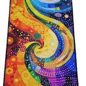 Vibrant runner rug, Abstract rug, Multicolor rug, Kitchen runner rug, Bedside rug, Eclectic rug, Washable rug, Non slip runner rug, RB-495