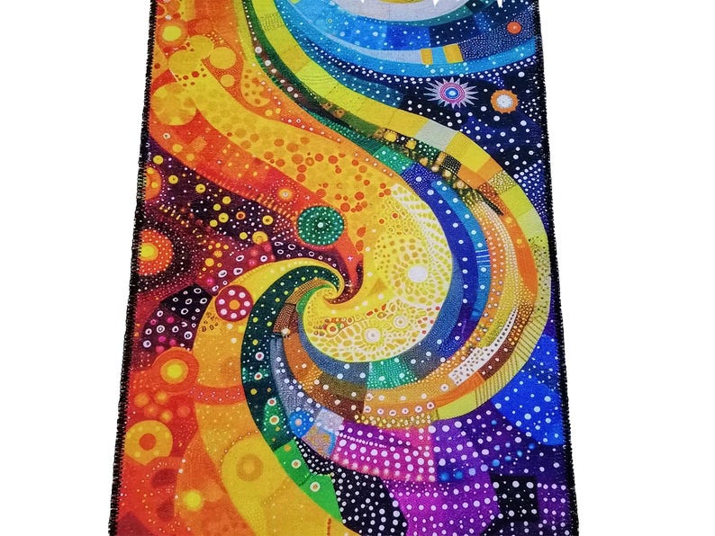 Vibrant runner rug, Abstract rug, Multicolor rug, Kitchen runner rug, Bedside rug, Eclectic rug, Washable rug, Non slip runner rug, RB-495