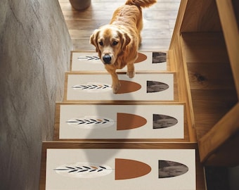 Alfombra para escaleras apta para mascotas, peldaños antideslizantes, alfombra lavable, alfombra protectora, alfombra para el final de la escalera, escalera cómoda, alfombra para escaleras exteriores, RB-262