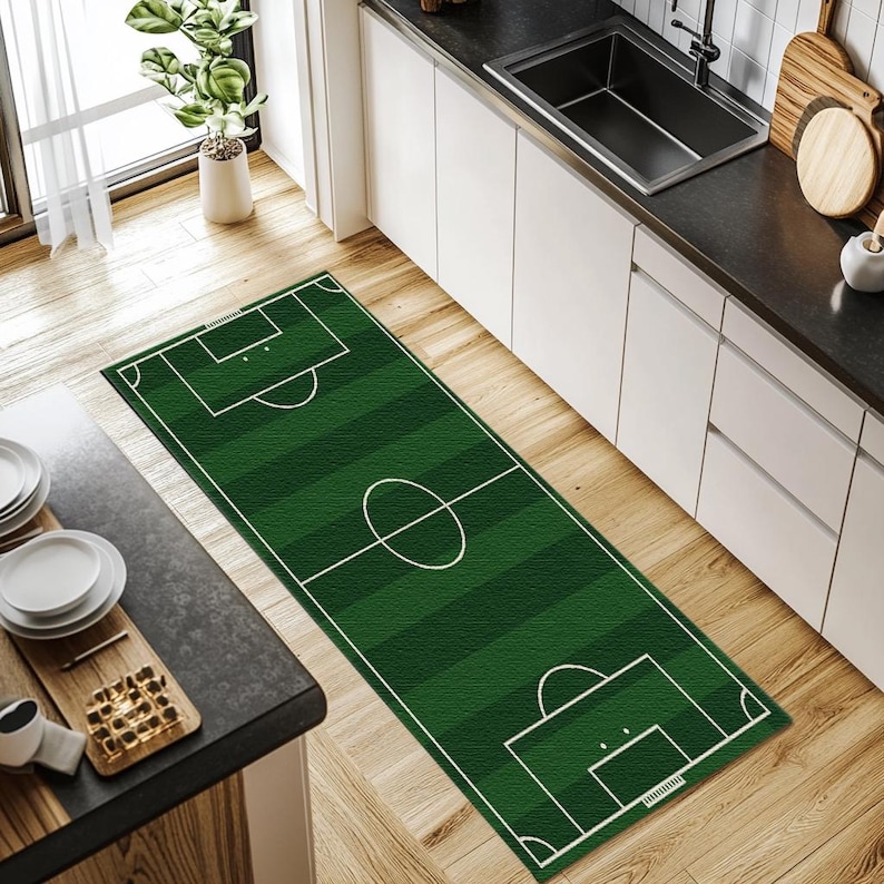 Balcony rug, Special event rug, Soccer field rug, Birthday gift rug, Contemporary rug, Stain resistant rug, Synthetic back rug, RB-1547