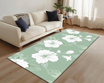 Elegant rug, Floral rug, Soft rug, Print room rug, Hallway rug, Lovely rug, Modern rug, Pet friendly rug, Non slip rug, Washable rug, B-482