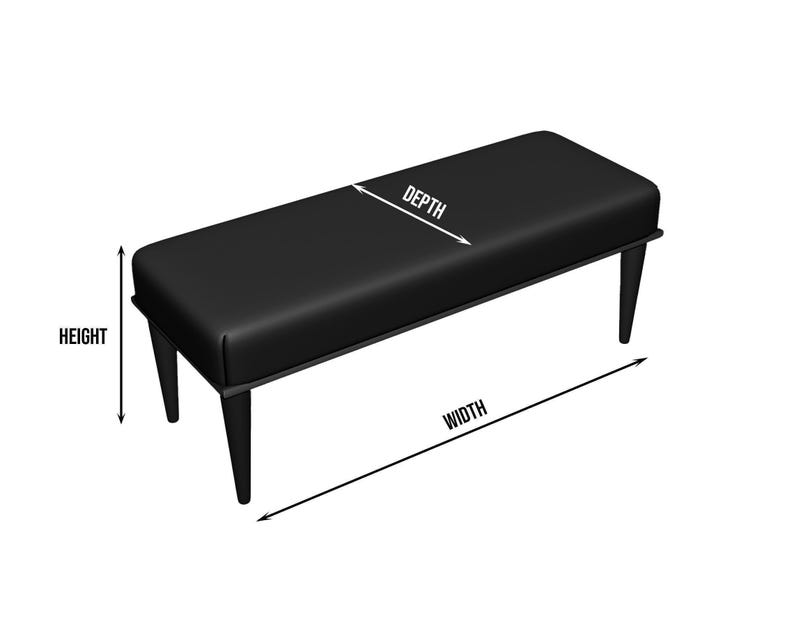 Skyscraper print bench, Blue bench, Bench for accent, Outdoor bench, Ottoman boho bench, Bench for mudroom, Comfortable seat, RB bench 272