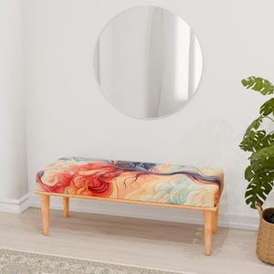 Abstract tree bench, Rustic bench, Artistic bench, Modern home bench, Wooden bench, Ottoman hall bench, Luxury bench, RB bench 717