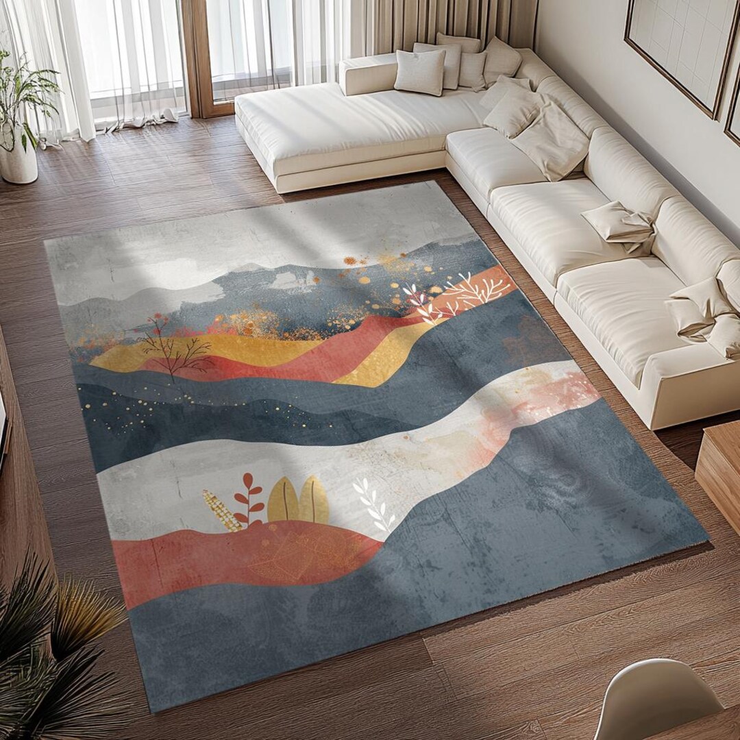 Landscape products × noma.t.d rug Artistic Runner Rug, Nomadic Rug, Machine Washable Rug