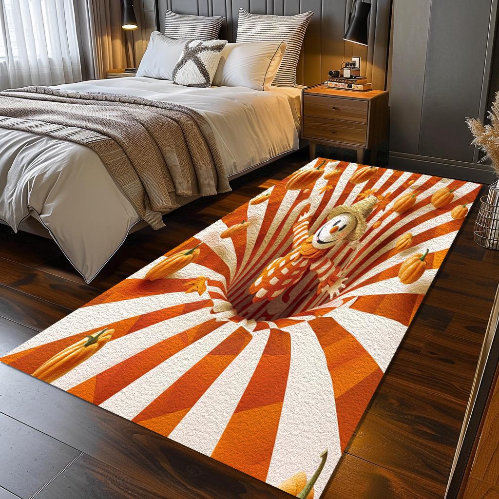 Vortex Pattern Rug, 3d Print Rug, Halloween Themed Rug, Kitchen Rug ...