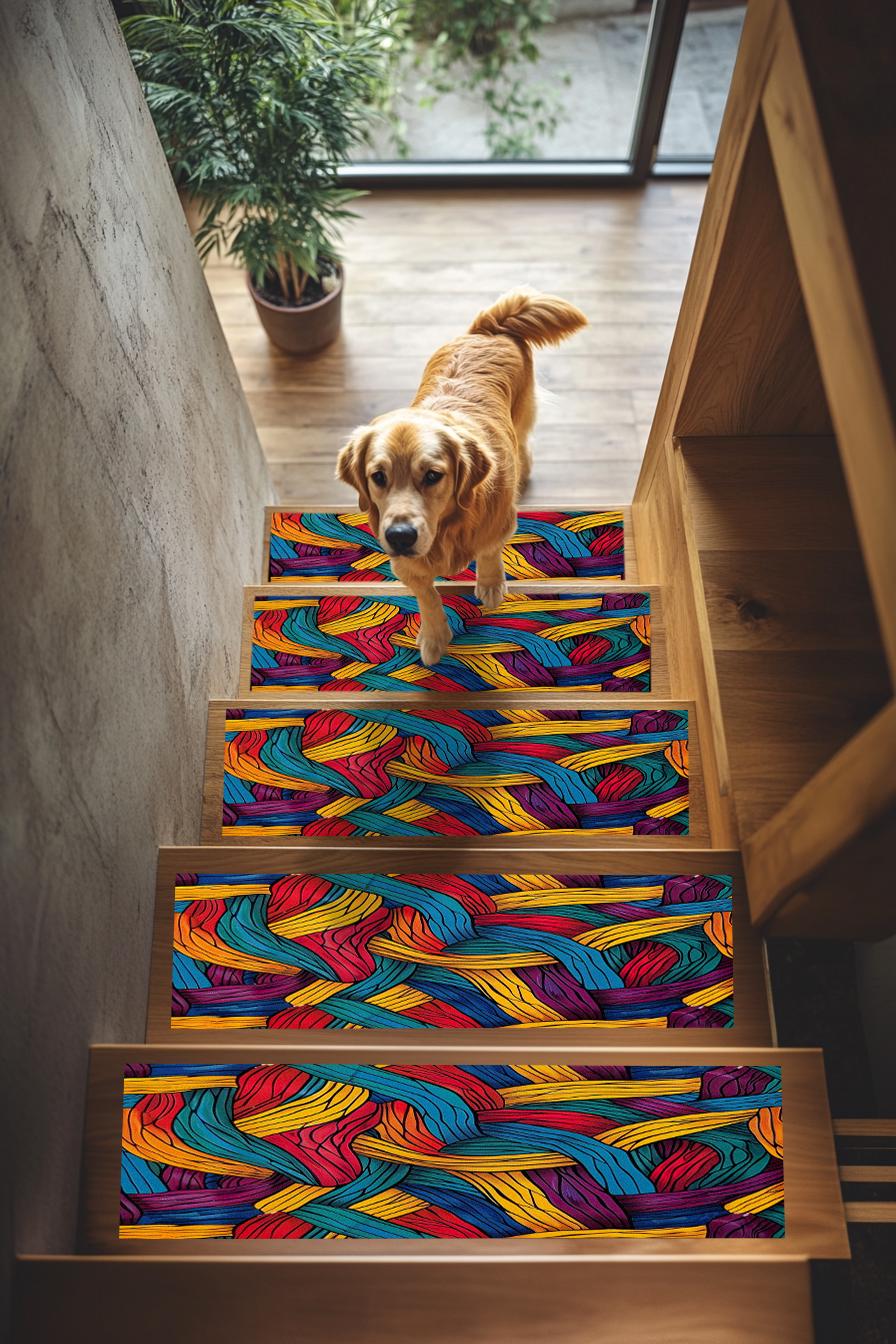 Tapis de marche antidérapant, tapis d'escalier en chenille, marches d'escalier pour intérieur, tapis de marche en bois, tapis d'escalier durable, tapi