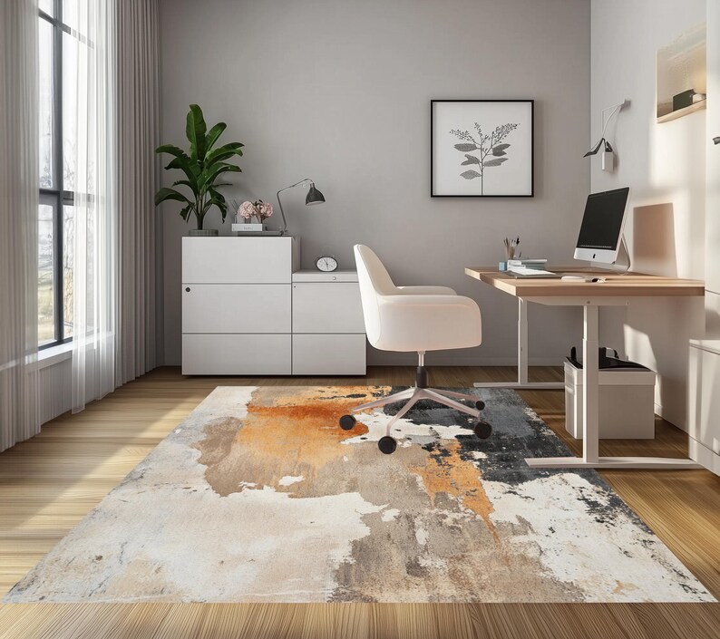 High traffic area rug, Elegant runner rug, Premium art rug, Non slip backside rug, Easy to clean rug, Abstract rug, Housewarming rug, RB-764
