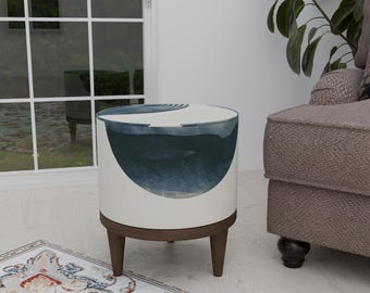 Moderne Salonbank, hochwertiger Kunstpouf, runder Flurhocker, Ottoman-Pouf, Fußhocker für den Eingangsbereich, gepolsterte runde Bank, Fußhocker für den Kamin